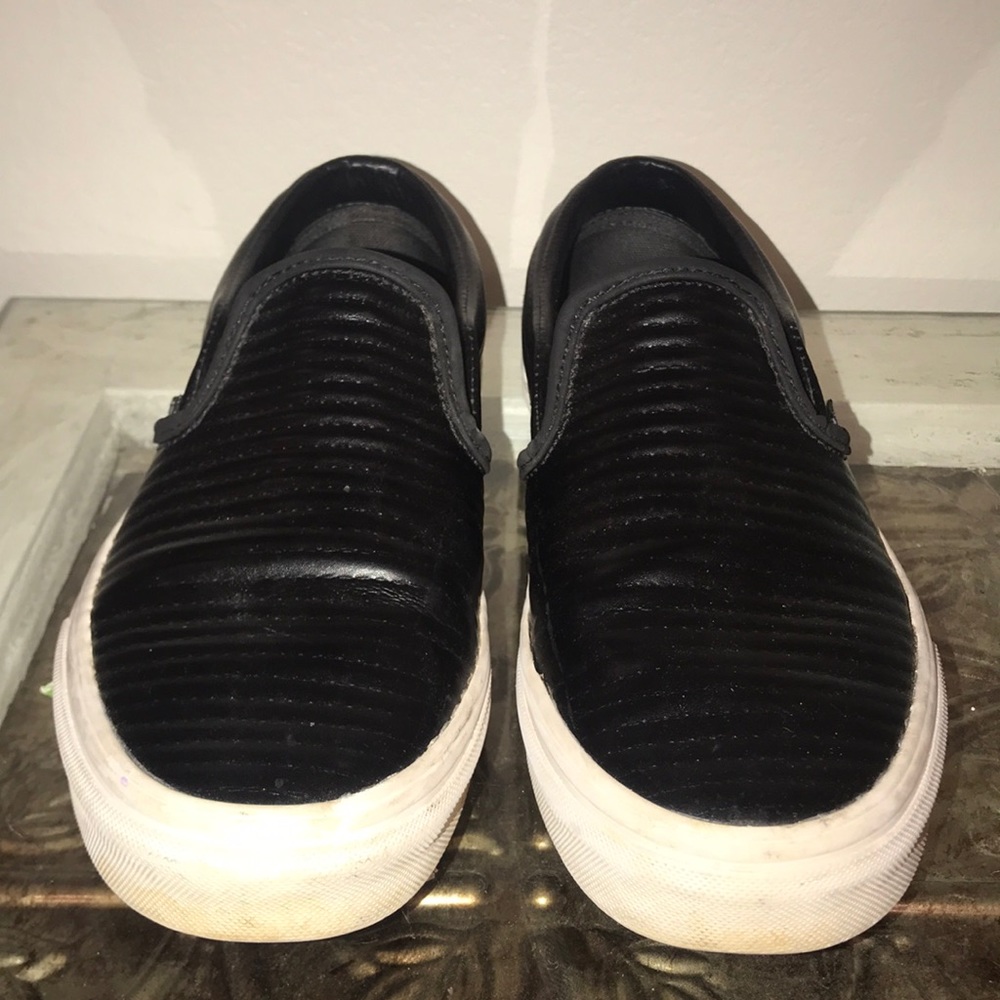 Black Pleather Vans